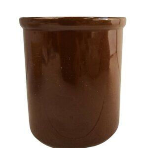 Vintage Hall Brown Ceramic USA Made Crock/Jar 5.5 " Tall No. 301